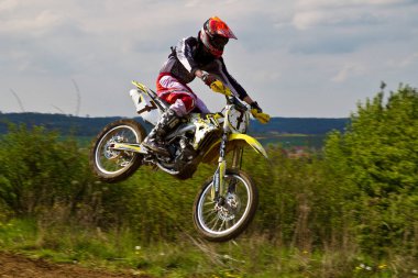 Windsberg, Almanya-29 Haziran 2019: Windsberg 'de Motocross eğitimi