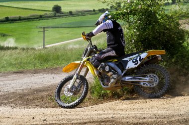 Windsberg, Almanya-29 Haziran 2019: Windsberg 'de Motocross eğitimi