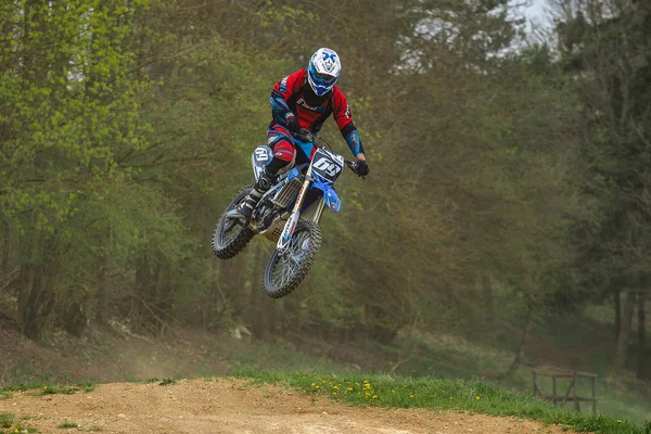 Warching, Germany - June 29, 2019: Motocross training in Warching — Stock Photo, Image
