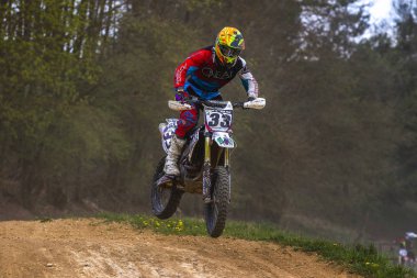 Warching, Almanya-Haziran 29, 2019: Motocross eğitim içinde Warching