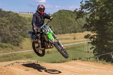 Warching, Almanya-Haziran 29, 2019: Motocross eğitim içinde Warching