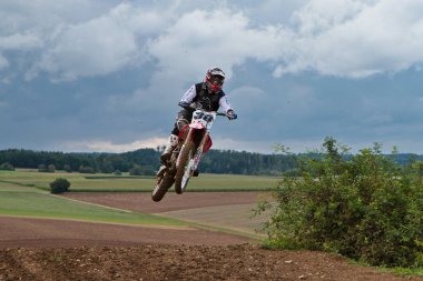 Windsberg, Almanya-29 Haziran 2019: Windsberg 'de Motocross eğitimi