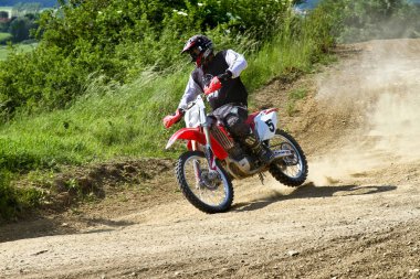 Windsberg, Almanya-29 Haziran 2019: Windsberg 'de Motocross eğitimi