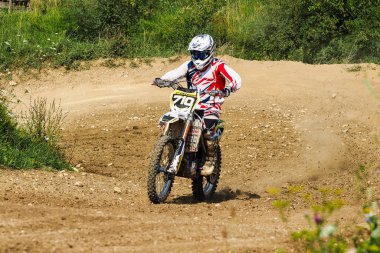 Windsberg, Almanya-29 Haziran 2019: Windsberg 'de Motocross eğitimi