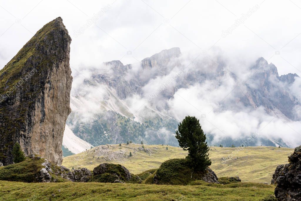 Lake Santa Caterina or Auronzo Lake in the province of Belluno, Italy