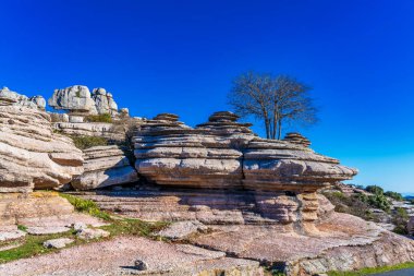 El Torcal de Antequera, Endülüs, İspanya, Antequera yakınlarında, Malaga.