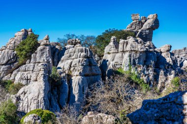 El Torcal de Antequera, Endülüs, İspanya, Antequera yakınlarında, Malaga.