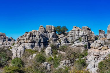 El Torcal de Antequera, Endülüs, İspanya, Antequera yakınlarında, Malaga.