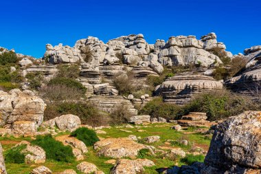 El Torcal de Antequera, Endülüs, İspanya, Antequera yakınlarında, Malaga.