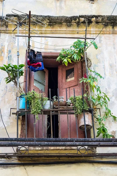 Старі живі барвисті будинки в центрі Гавани, Куба — стокове фото