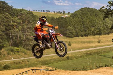 Warching, Almanya-Haziran 29, 2019: Motocross eğitim içinde Warching
