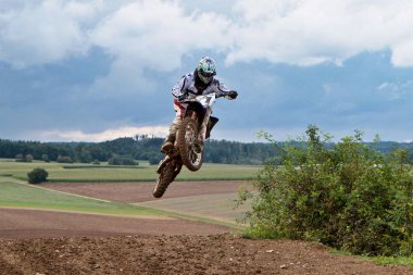 Windsberg, Almanya-29 Haziran 2019: Windsberg 'de Motocross eğitimi