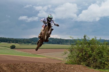 Windsberg, Almanya-29 Haziran 2019: Windsberg 'de Motocross eğitimi