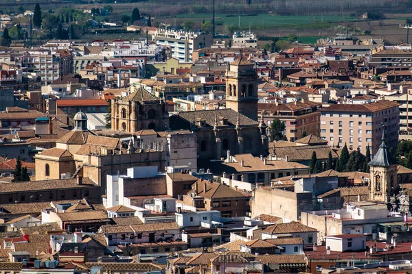 Endülüs'teki Granada'nın Cityscape manzarası, İspanya