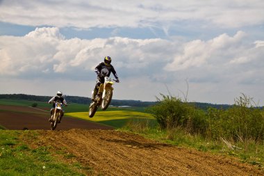 Windsberg, Almanya-29 Haziran 2019: Windsberg 'de Motocross eğitimi