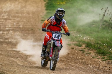 Warching, Almanya-Haziran 29, 2019: Motocross eğitim içinde Warching