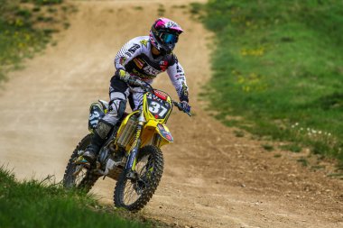 Warching, Almanya-Haziran 29, 2019: Motocross eğitim içinde Warching