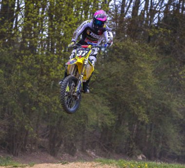 Warching, Almanya-Haziran 29, 2019: Motocross eğitim içinde Warching