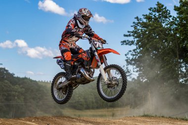 Warching, Almanya-Haziran 29, 2019: Motocross eğitim içinde Warching