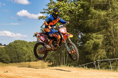 Warching, Almanya-Haziran 29, 2019: Motocross eğitim içinde Warching