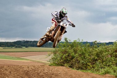 Windsberg, Almanya-29 Haziran 2019: Windsberg 'de Motocross eğitimi