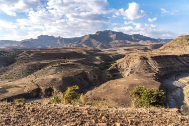 Manzara Lalibela Tigray, Etiyopya, Afrika arasındaki Gheralta
