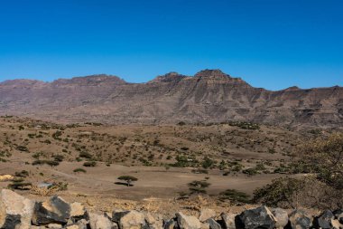 Lalibela, Etiyopya dağlarında manzara