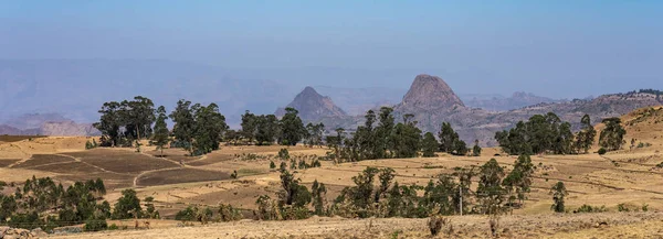 Paisaje entre Gondar y las montañas Simien, Etiopía, África — Foto de Stock