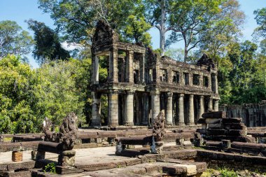 Siem Reap, Kamboçya'da karmaşık Angkor Wat Tapınağı Preah Khan