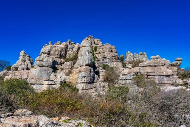 El Torcal de Antequera, Endülüs, İspanya, Antequera yakınlarında, Malaga.