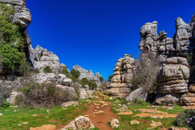 El Torcal de Antequera, Endülüs, İspanya, Antequera yakınlarında, Malaga.