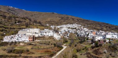 Trevelez in La Alpujarra Granadina, Sierra Nevada, İspanya.