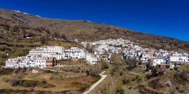 Trevelez in La Alpujarra Granadina, Sierra Nevada, İspanya.