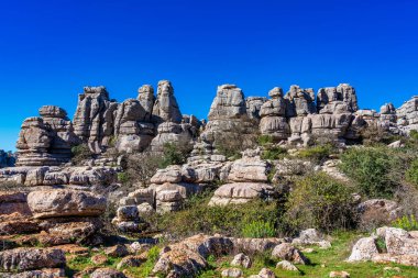 El Torcal de Antequera, Endülüs, İspanya, Antequera yakınlarında, Malaga.