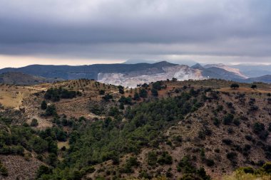İspanya'da Almeria eyaletindeki Tabernas çölü manzarası