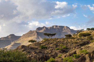 Manzara Lalibela Tigray, Etiyopya, Afrika arasındaki Gheralta