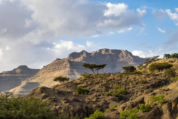 Krajina mezi Gheralta a Lalibela v Africe Tigray, Etiopii, — Stock fotografie
