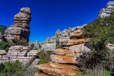 El Torcal de Antequera, Endülüs, İspanya, Antequera yakınlarında, Malaga.