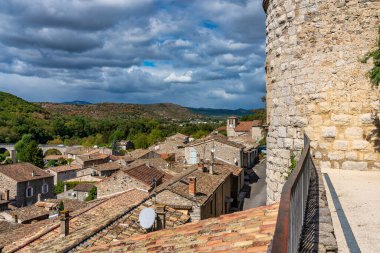 Ardeche 'deki Ortaçağ Vogue Köyü, Rhone-Alpes, Fransa