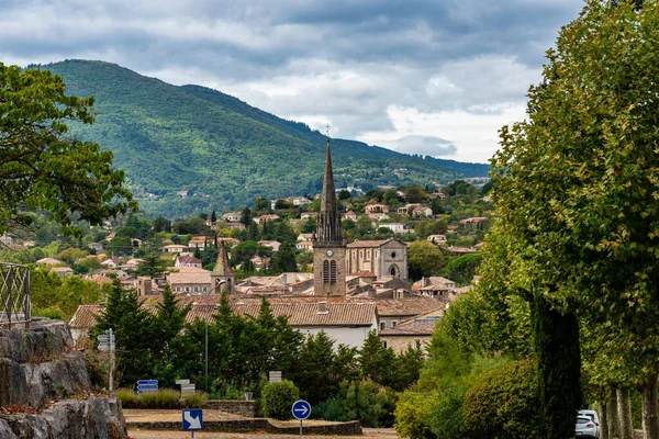 View of the village Les Vans in Ardeche, France — ストック写真