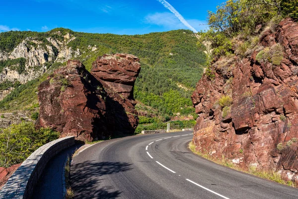 Gargantas de Daluis ou Canyon de Chocolate em Provence-Alpes, França . — Fotografia de Stock