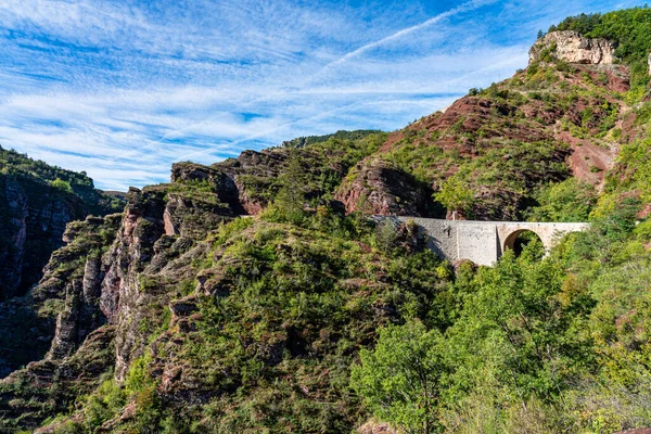 Gorges de Daluis of Chocolate canyon in Provence-Alpes, Frankrijk. — Stockfoto