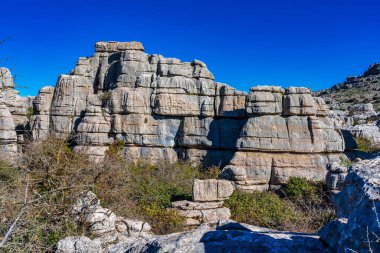 El Torcal de Antequera, Endülüs, İspanya, Antequera yakınlarında, Malaga.