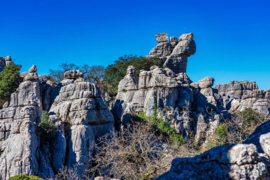 El Torcal de Antequera, Endülüs, İspanya, Antequera yakınlarında, Malaga.