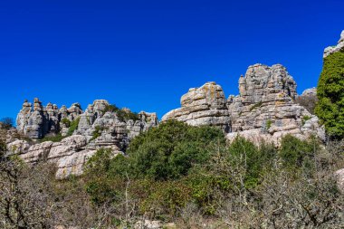 El Torcal de Antequera, Endülüs, İspanya, Antequera yakınlarında, Malaga.