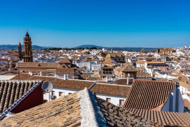 Malaga'daki Antequera şehrinin görünümü, Endülüs, İspanya