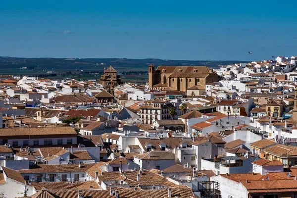 Malaga'daki Antequera şehrinin görünümü, Endülüs, İspanya