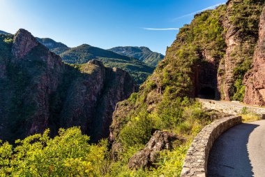 Provence-Alpes, Fransa 'daki Gorges de Daluis veya Chocolate Canyon.