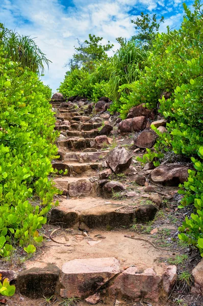 Tropisch eiland Curieuse op de Seychellen, Indische Oceaan, Afrika — Stockfoto
