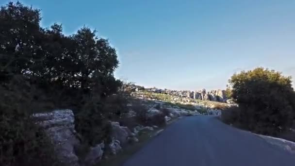 Torcal Antequera Provincia Malaga Spagna Forma Unica Delle Rocce Dovuta — Video Stock